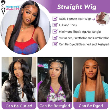 Polished Look | 300% Extra Density Straight Glueless HD Lace 13x6 Frontal Wig