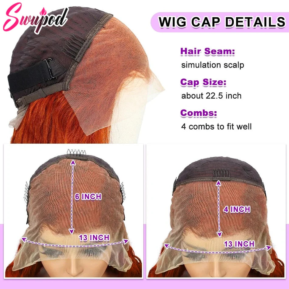 Ready To Wear | Ginger 200% Density Deep Wave Glueless HD Lace 13x6 Frontal Wig