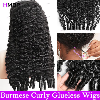 Curl Goals | Kinky Curly Glueless HD Lace 13x4 Frontal Wig by HMBP