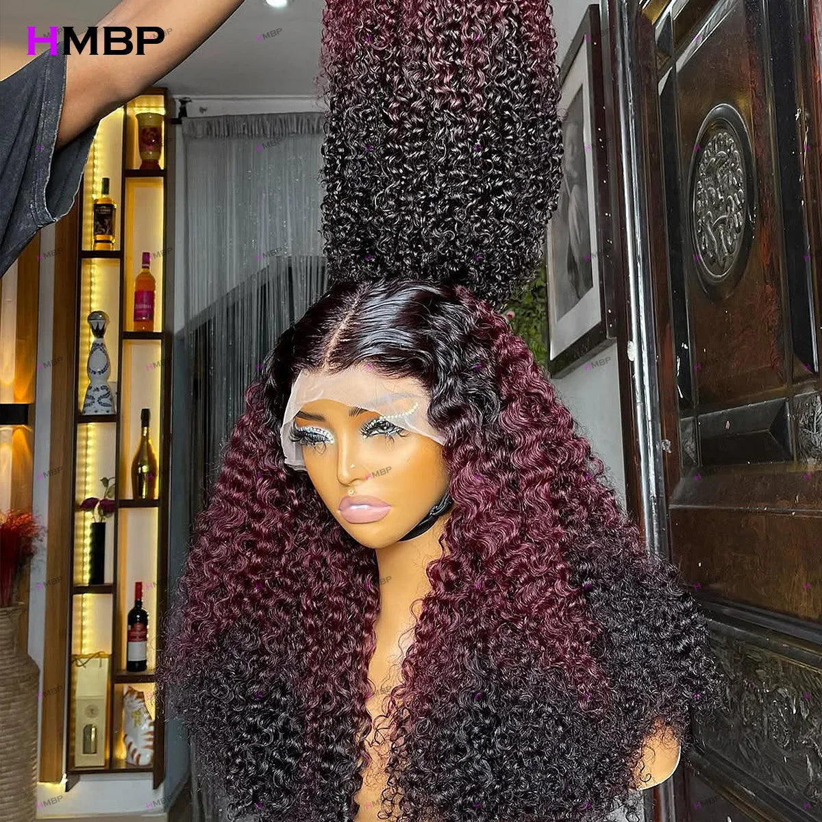 Curl Goals | Burgundy 99J 400% Super Density Kinky Curly Glueless HD Lace 13x6 Frontal Wig