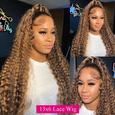 Throw On & Go | Honey Brown Highlight Water Wave Glueless HD Lace 13x6 Frontal Wig