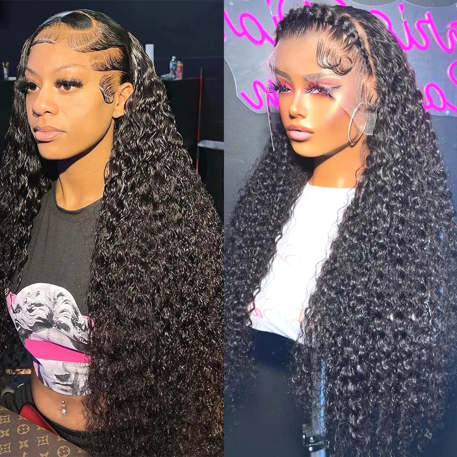 Throw On & Go | 300% Extra Density Deep Wave Glueless HD Lace 13x6 Frontal Wig by Mayfive