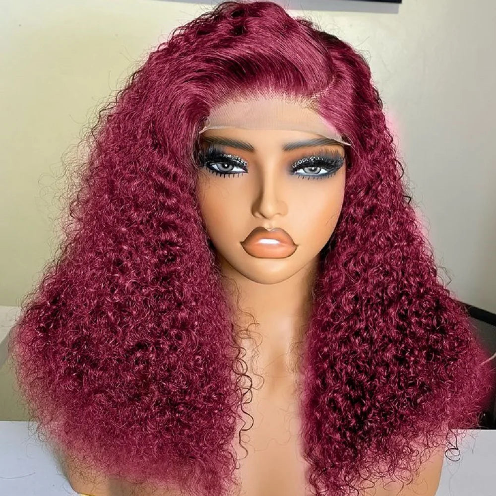 Throw On & Go | Burgundy 99J Deep Wave Glueless HD Lace 13x4 Frontal Wig