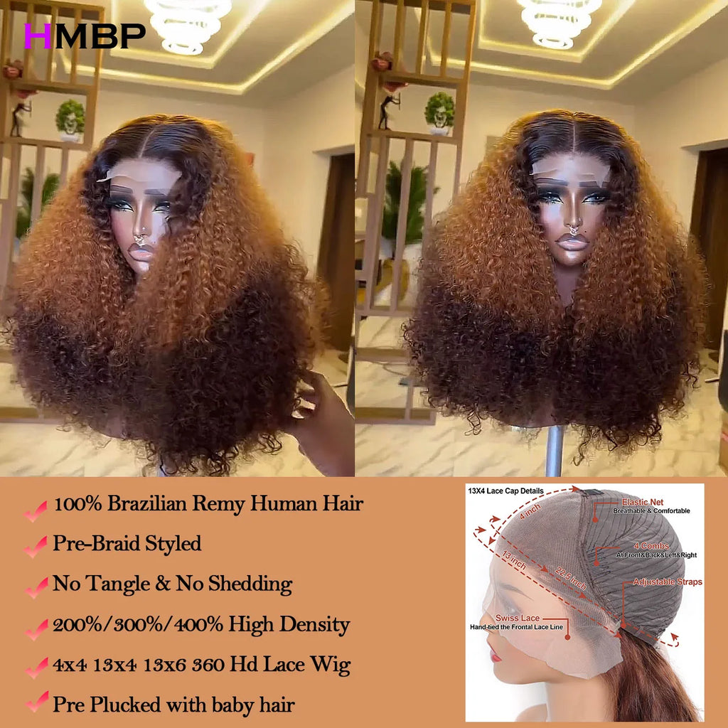 Natural Kinks | Highlight 450% Super Density Kinky Curly Glueless HD Lace 13x6 Frontal Wig