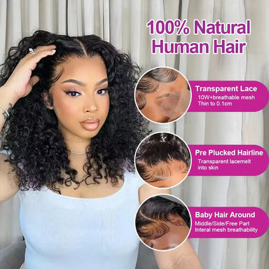 Ready To Wear | Deep Wave Glueless HD Lace 13x4 Frontal Monna Human Hair Bundles Wig