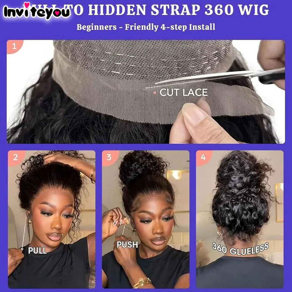 Curl Goals | 250% High Density Kinky Curly Glueless HD Lace 360 Lace Wig