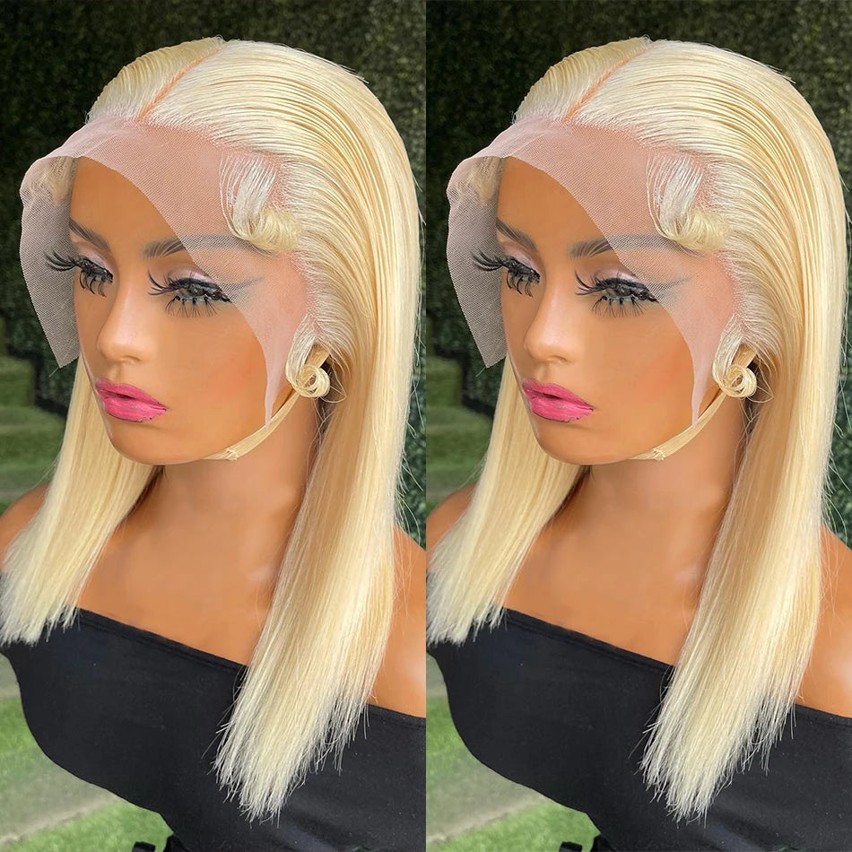 Platinum Glow | 250% High Density 613 Blonde Glueless HD Lace 13x6 Frontal Wig