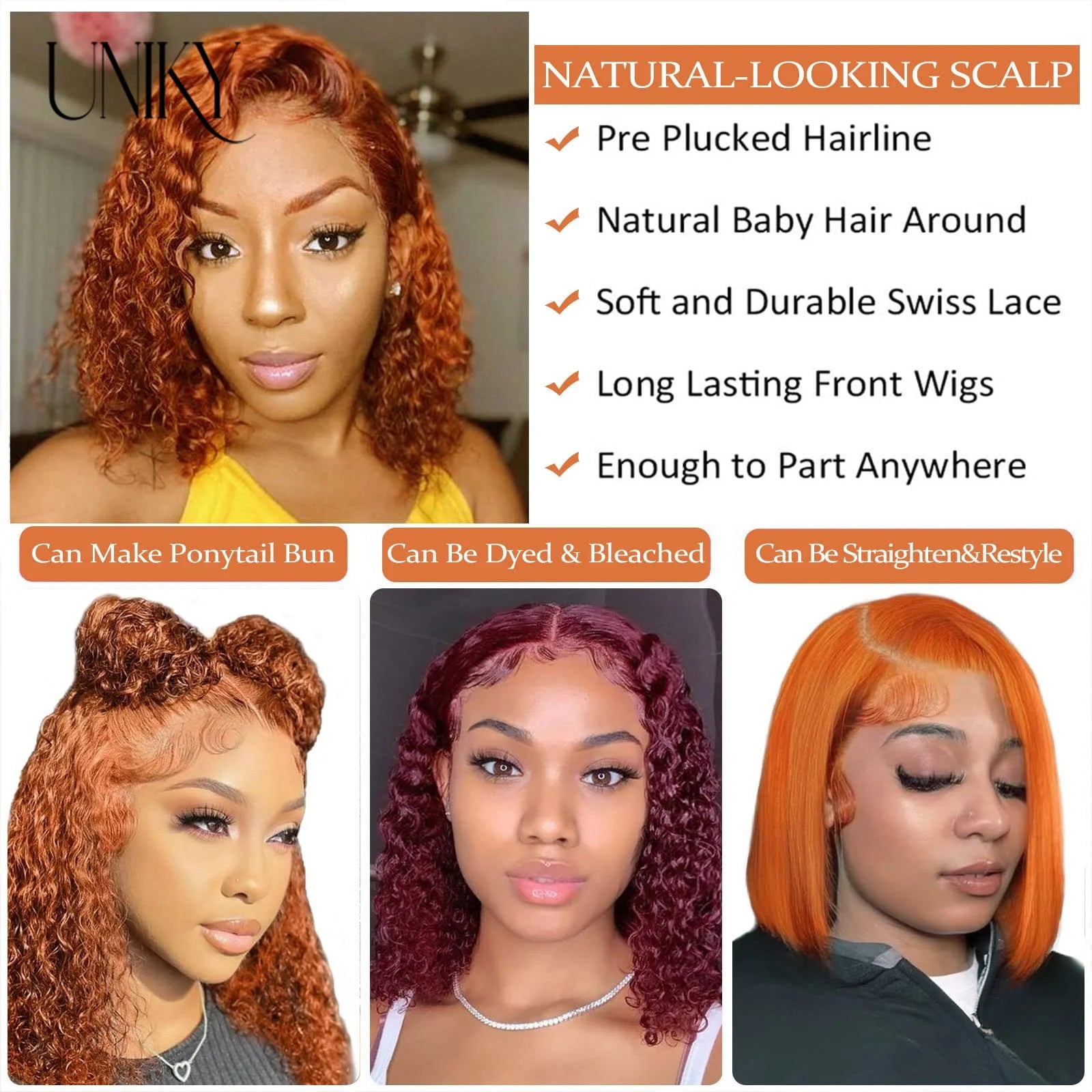 Effortless Waves | Ginger Water Wave Glueless HD Lace 13x4 Frontal Wig