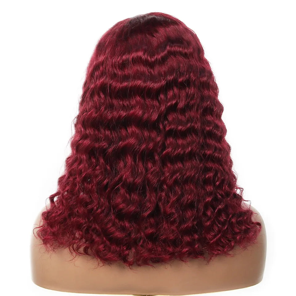 Rich Color | 180% Density Burgundy 99J Glueless HD Lace 13x4 Frontal Wig