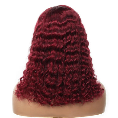 Rich Color | 180% Density Burgundy 99J Glueless HD Lace 13x4 Frontal Wig