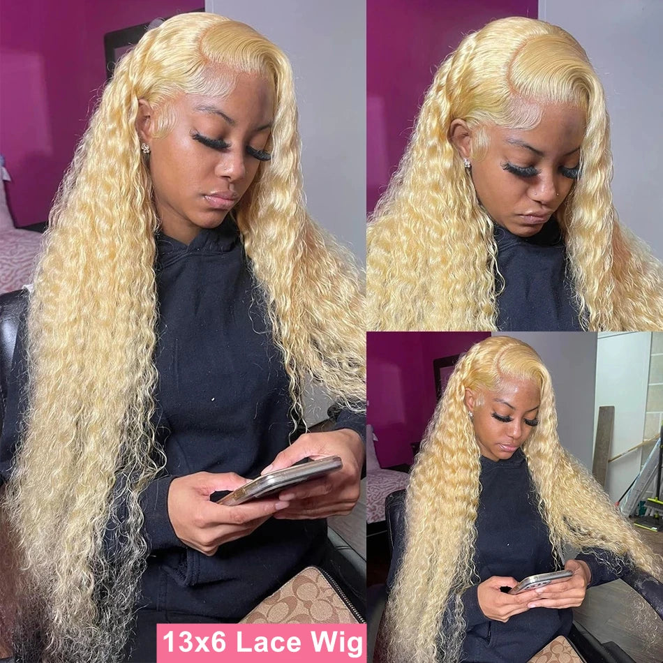 Effortless Waves | 613 Blonde Water Wave Glueless HD Lace 13x6 Frontal Wig