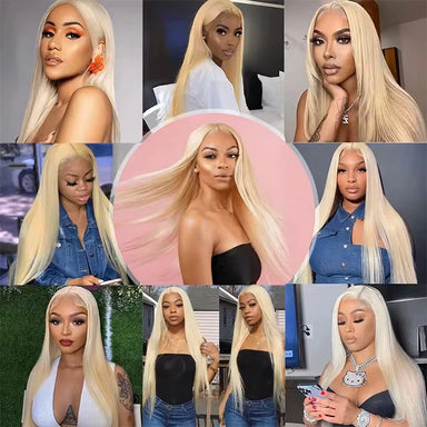 Bold Blonde | Honey Brown Highlight 220% Density 613 Blonde Glueless HD Lace 13x6 Frontal Wig