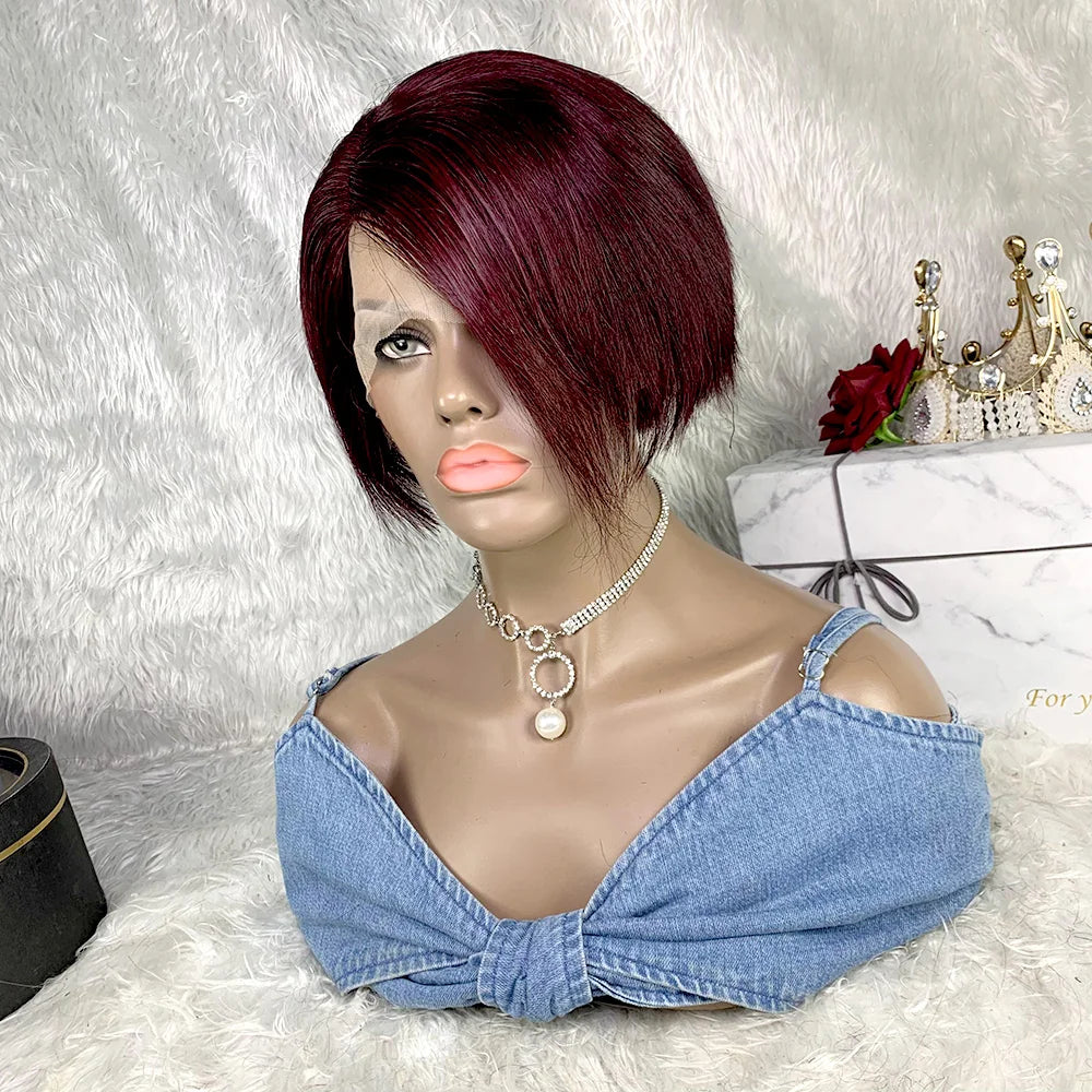 Rich Color | Burgundy 99J Glueless HD Lace 13x4 Frontal Wig