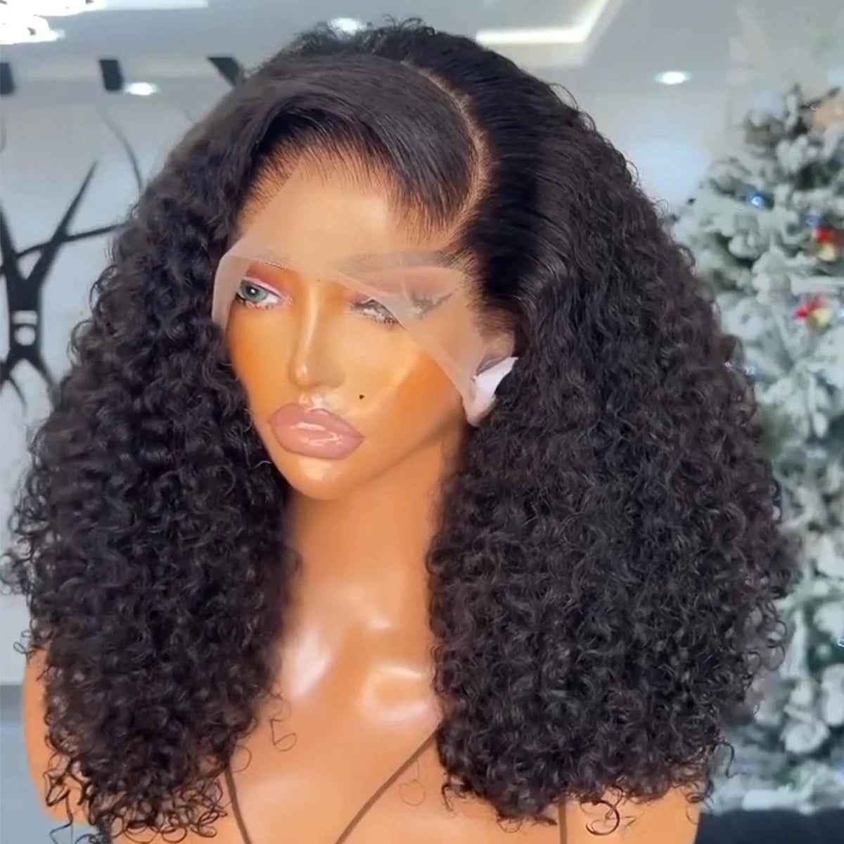 Natural Kinks | 400% Super Density Kinky Curly Glueless HD Lace 360 Lace Wig Pre-Cut