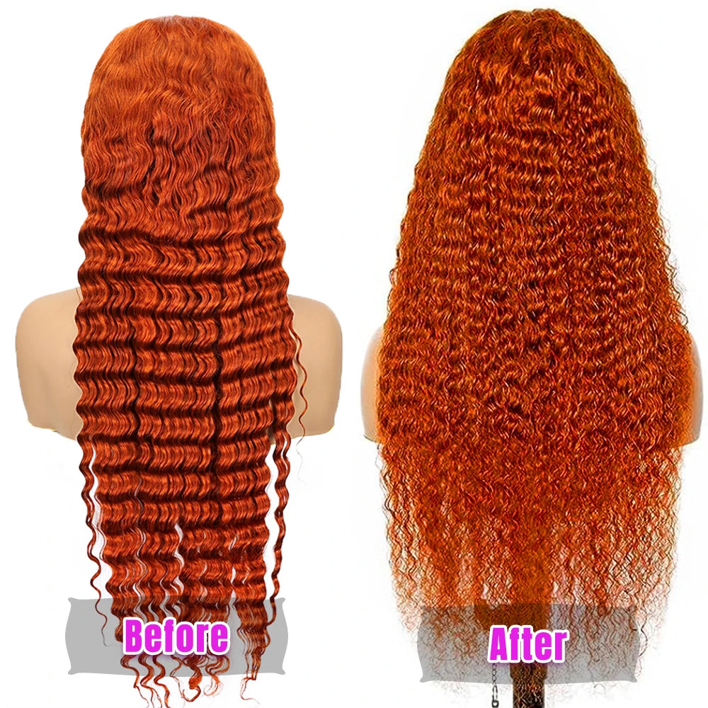 Wear & Go | Ginger Deep Wave Glueless HD Lace 13x6 Frontal Wig