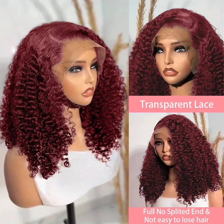 Effortless Waves | Burgundy 99J Water Wave Glueless HD Lace 13x4 Frontal Wig by Melody