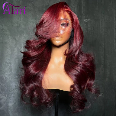 Statement Look | Burgundy 99J Glueless HD Lace 13x6 Frontal Wig Pre-Cut