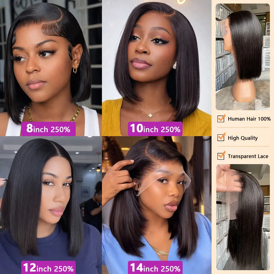 Chic Bob | 300% Extra Density Bob Glueless HD Lace 13x6 Frontal Bob Wig