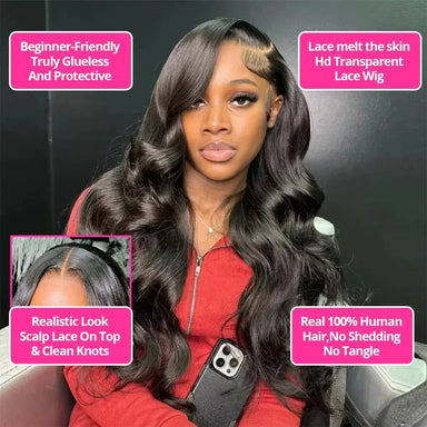 Effortless Glam | 250% High Density Loose Wave Glueless HD Lace 13x6 Frontal Wig Pre-Cut