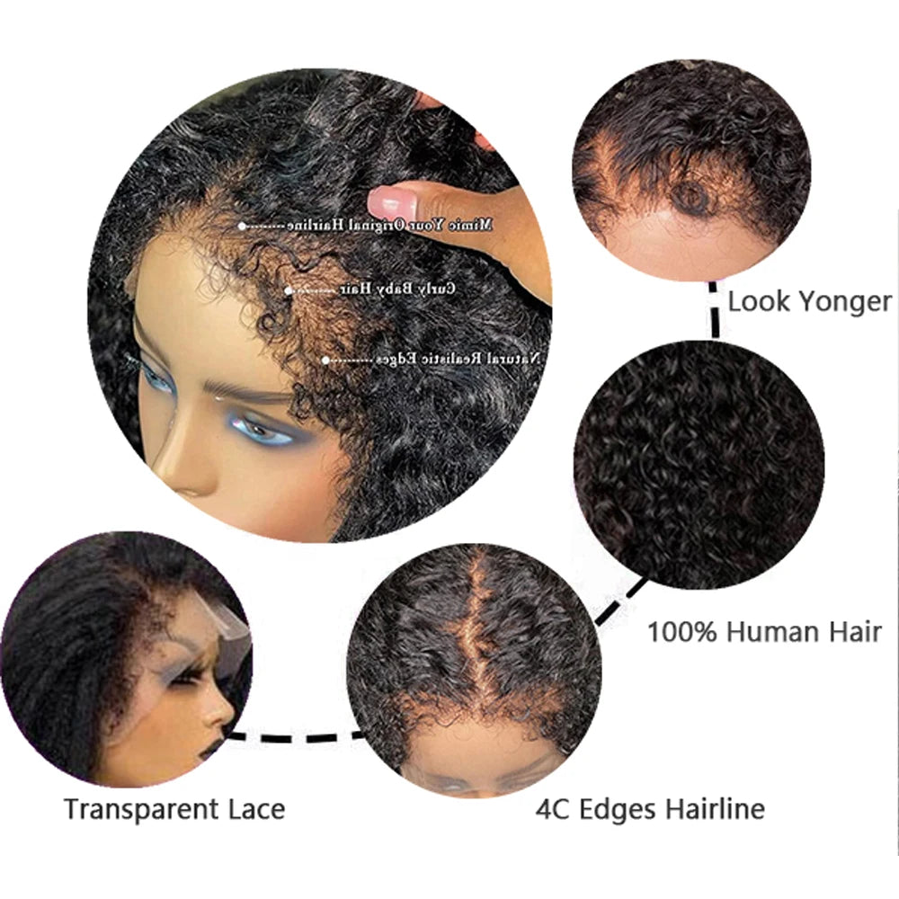 Curl Goals | Kinky Curly Glueless HD Lace 13x4 Frontal Wig by DC hair
