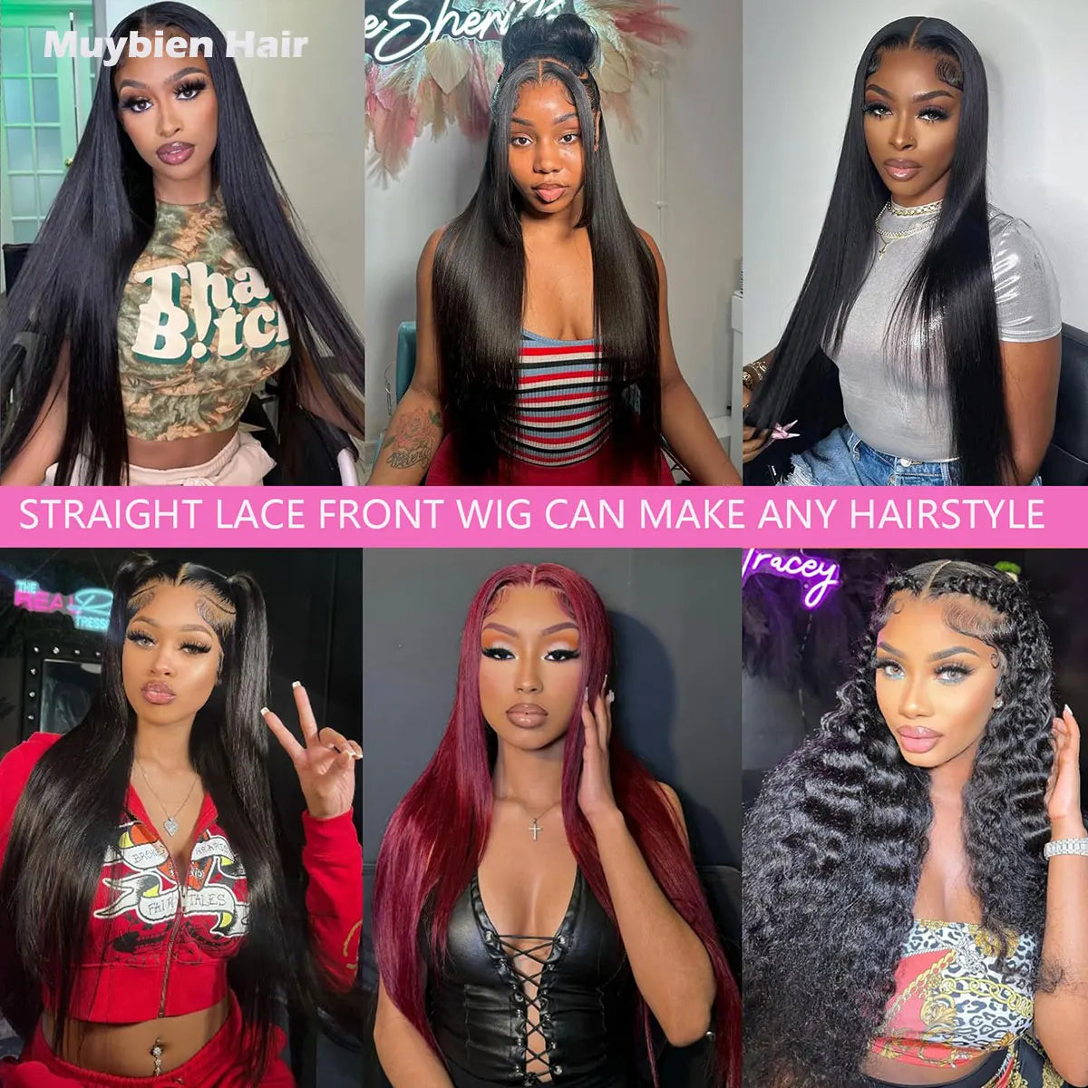Sleek & Smooth | Straight Glueless HD Lace 13x6 Frontal Wig by Muybien