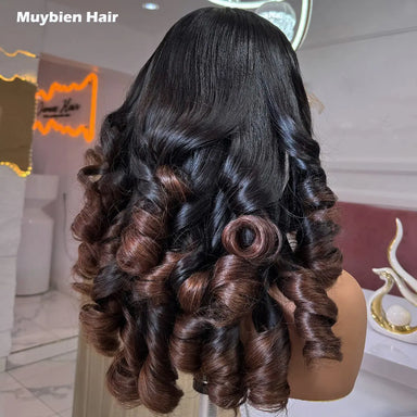 Effortless Glam | Ombre Brown 450% Super Density Loose Wave Glueless HD Lace 13x6 Frontal Wig