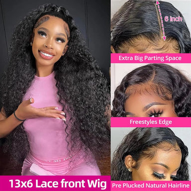 Throw On & Go | 250% High Density Deep Wave Glueless HD Lace 13x6 Frontal Wig by ShineEase