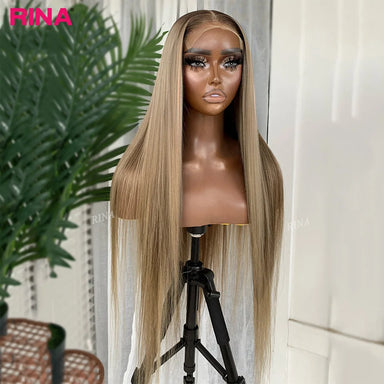 Sleek & Smooth | Ash Blonde Ombre Straight Glueless HD Lace 13x6 Frontal Wig — Best Seller