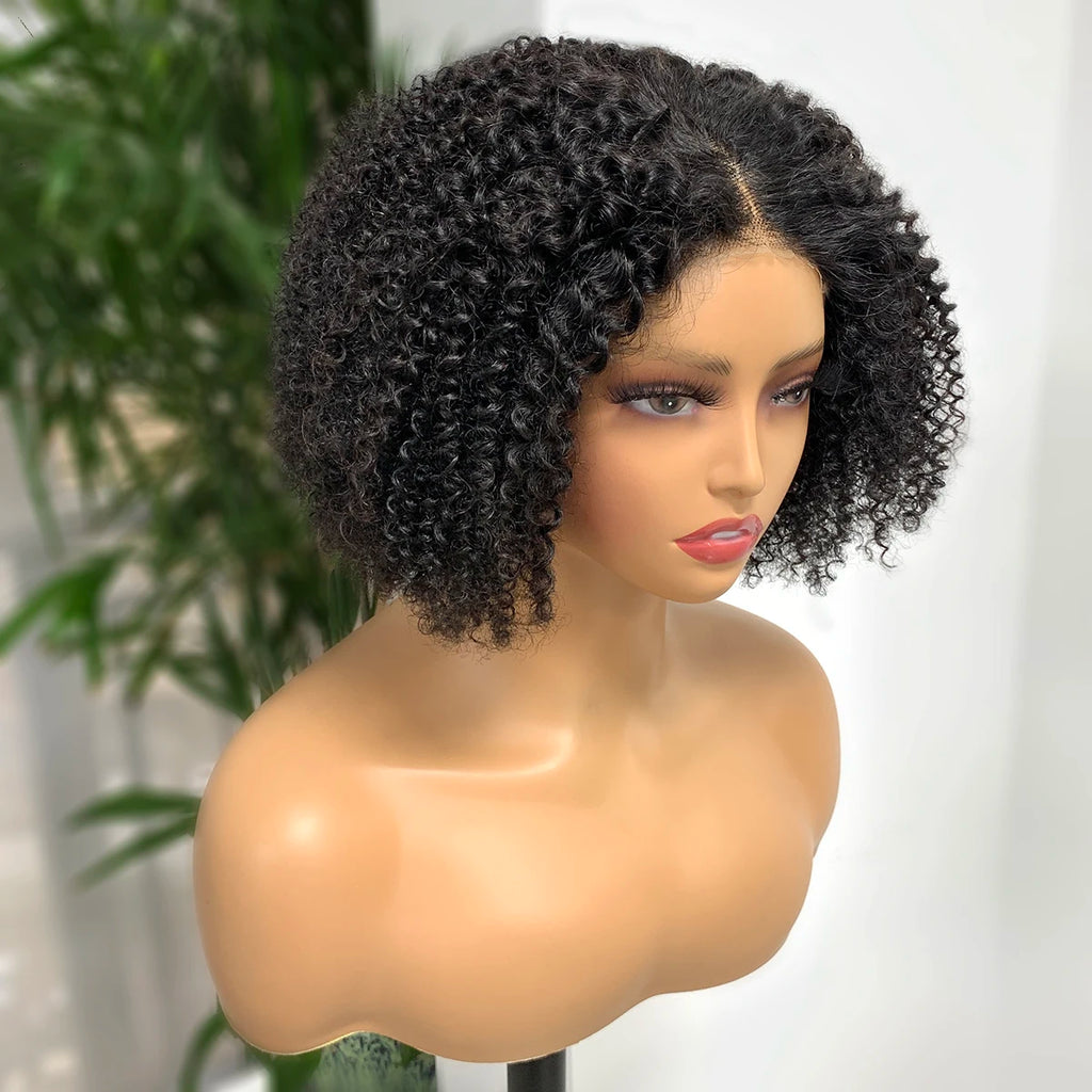 Natural Kinks | 180% Density Kinky Curly Glueless HD Lace 4x4 Closure Wig