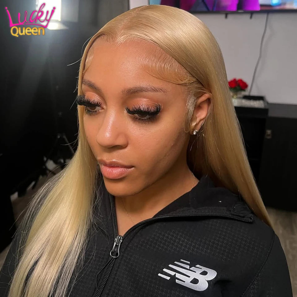 Sleek & Smooth | Straight Glueless HD Lace 13x4 Frontal Wig Pre-Cut by Lucky Queen