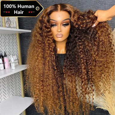 Ready To Wear | Brown Highlight 250% High Density Deep Wave Glueless HD Lace 13x6 Frontal Wig — Top Seller