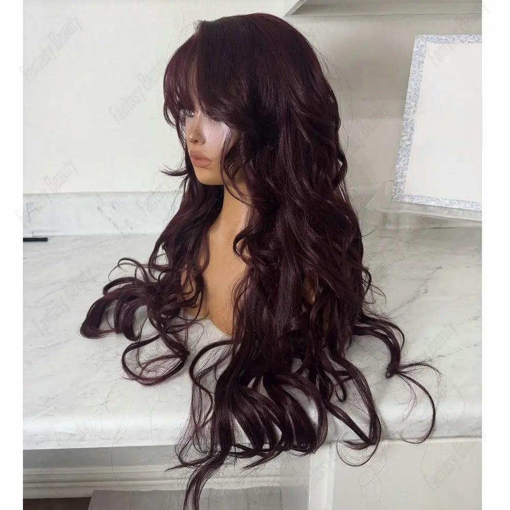 Statement Look | Burgundy 99J Glueless HD Lace 13x6 Frontal fantasy beauty Hair Wig
