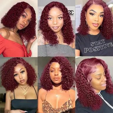 Throw On & Go | Burgundy 99J Deep Wave Glueless HD Lace 13x4 Frontal Wig by AiRuiHairAll