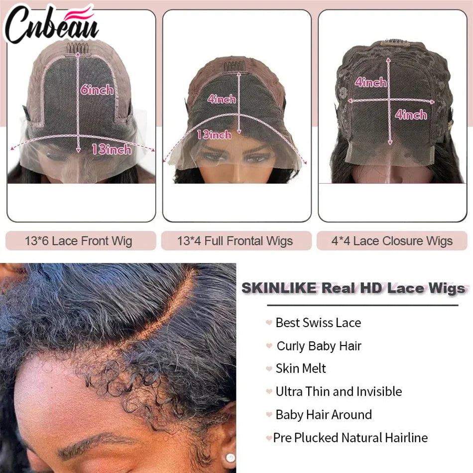 Throw On & Go | 250% High Density Deep Wave Glueless HD Lace 13x6 Frontal Wig by CNBEAU
