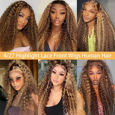 Throw On & Go | Honey Brown Highlight Water Wave Glueless HD Lace 13x6 Frontal Wig
