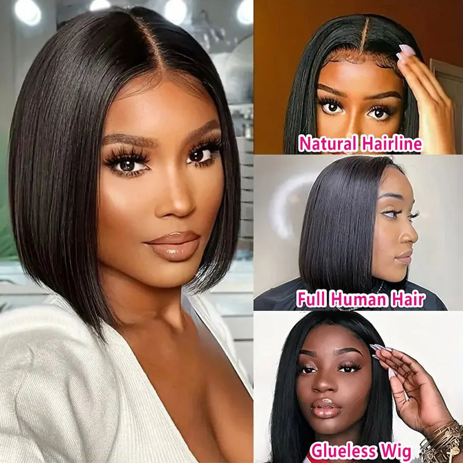 Trendy Cut | 250% High Density Bob Glueless HD Lace 13x4 Frontal Bob Wig Pre-Cut