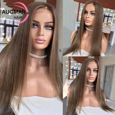 Classic Silk | Chocolate Brown Straight Glueless HD Lace 13x6 Frontal Wig