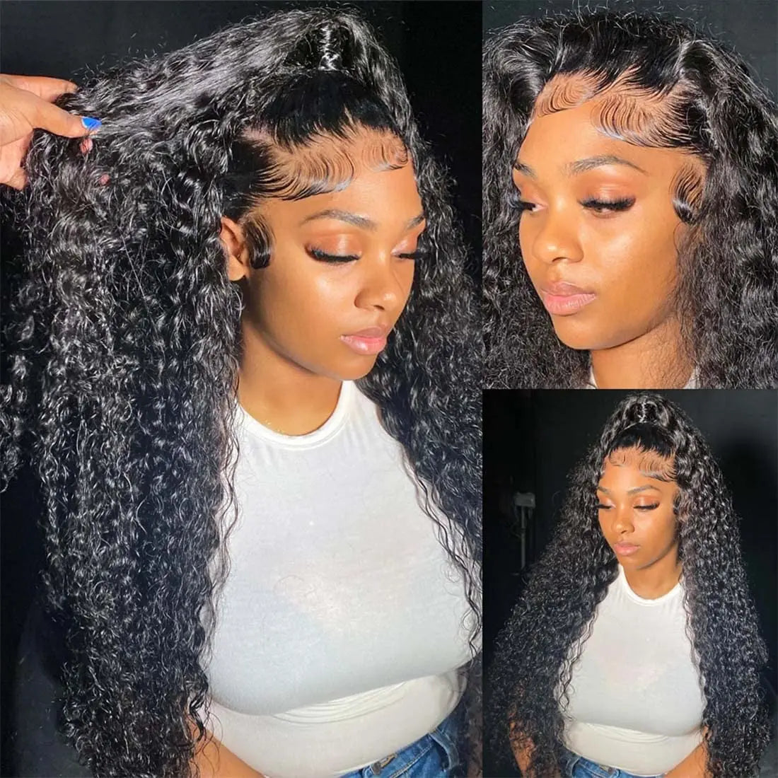 Throw On & Go | 300% Extra Density Deep Wave Glueless HD Lace 13x6 Frontal Wig by Mayfive