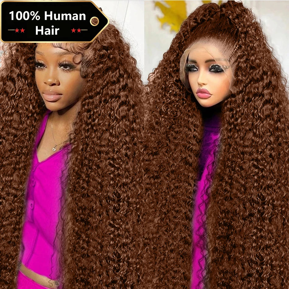 Effortless Waves | Chocolate Brown Water Wave Glueless HD Lace 13x6 Frontal Wig