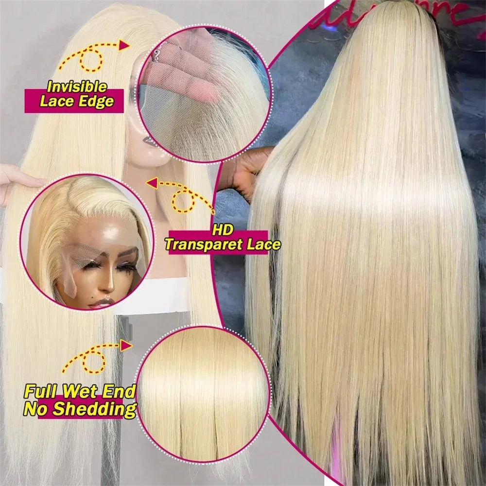Bold Blonde | 220% Density 613 Blonde Glueless HD Lace 13x6 Frontal Wig