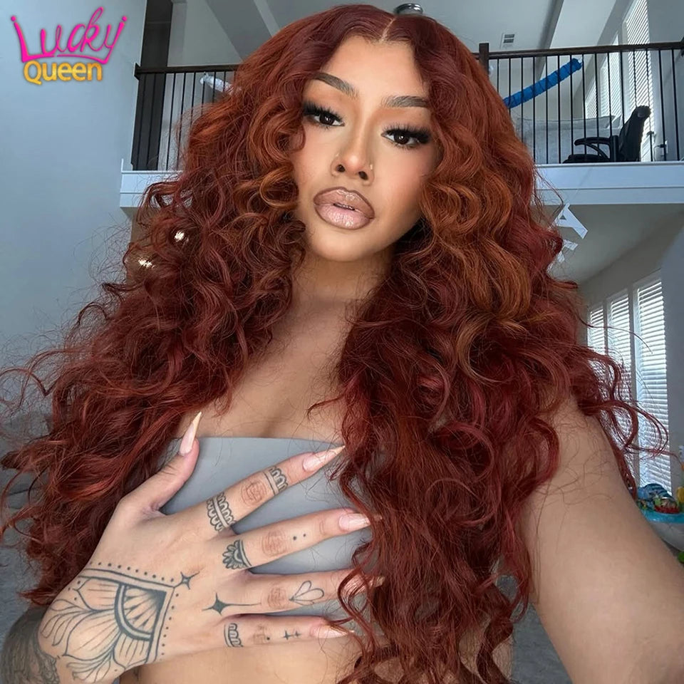 Flowy Waves | Ginger Loose Wave Glueless HD Lace 13x6 Frontal Wig Pre-Cut