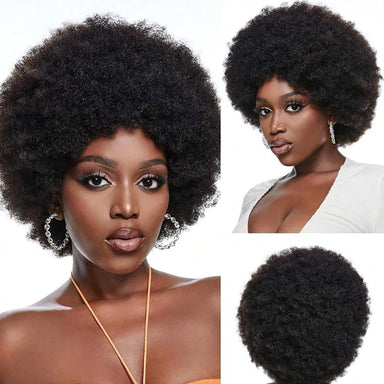 Natural Kinks | Kinky Curly Glueless HD Lace 13x4 Frontal OYMHAIR-Q01 Wig Pre-Cut