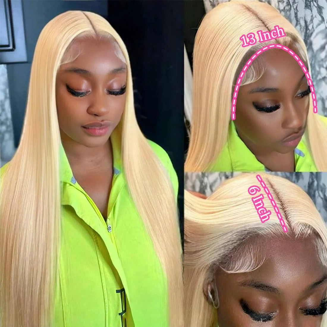 Blonde Vibes | 250% High Density 613 Blonde Glueless HD Lace 13x6 Frontal Wig Pre-Cut