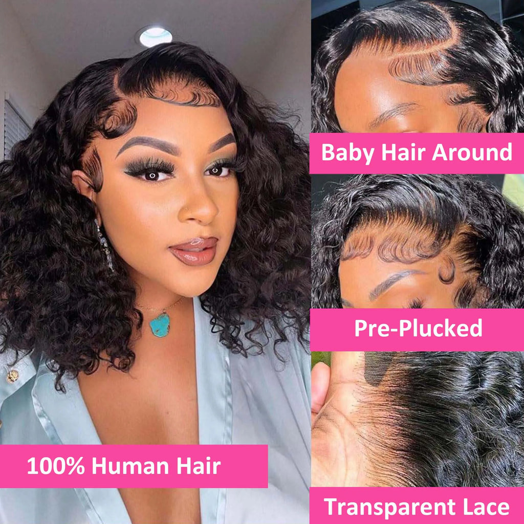 Throw On & Go | 200% Density Water Wave Glueless HD Lace 13x4 Frontal Wig by Duoxuan