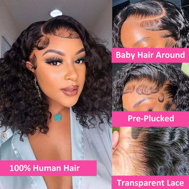 Throw On & Go | 200% Density Water Wave Glueless HD Lace 13x4 Frontal Wig by Duoxuan