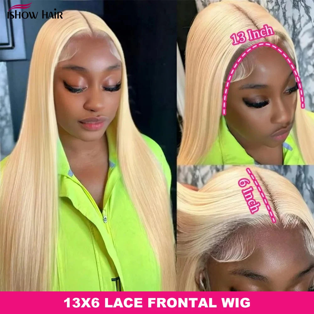 Bold Blonde | 613 Blonde Glueless HD Lace 13x6 Frontal ishow hair Wig Pre-Cut