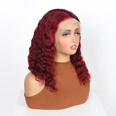Throw On & Go | Burgundy 99J Deep Wave Glueless HD Lace 13x4 Frontal Wig