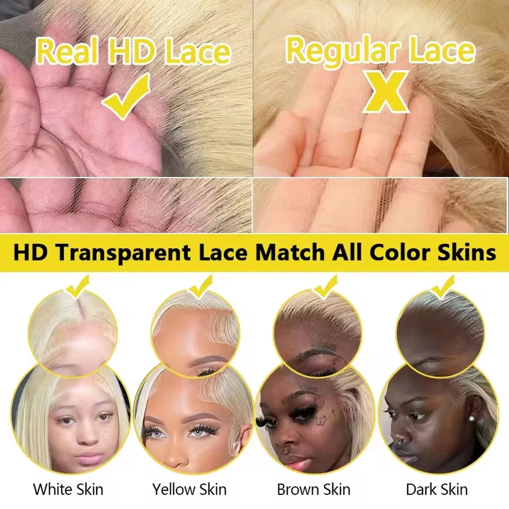 Bold Blonde | 613 Blonde Glueless HD Lace 13x6 Frontal Wig Pre-Cut