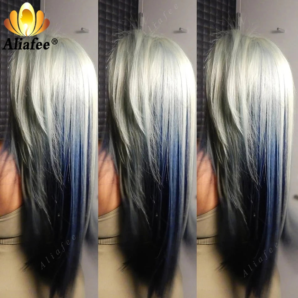 Sleek & Smooth | Salt & Pepper 180% Density Straight Glueless HD Lace 13x6 Frontal Wig