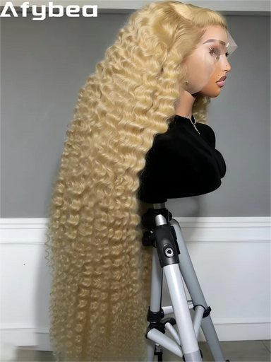 Ready To Wear | 613 Blonde 250% High Density Deep Wave Glueless HD Lace 13x6 Frontal Wig Pre-Cut